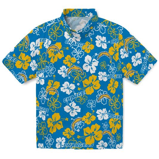 Los Angeles Chargers Hibiscus Bloom Hawaiian Shirt – Moonbestprint