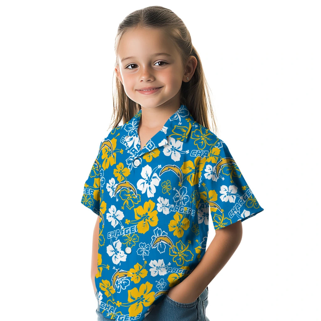 Los Angeles Chargers Hibiscus Bloom Hawaiian Shirt – Moonbestprint