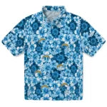 Los Angeles Chargers Hawaiian Shirt - Hibiscus Blooms | Moonbestprint