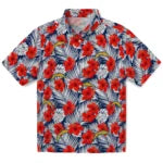 Los Angeles Chargers Hawaiian Shirt - Hibiscus Fiesta | Moonbestprint