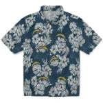 Los Angeles Chargers Hawaiian Shirt - Hibiscus Flowers | Moonbestprint