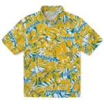 Los Angeles Chargers Hawaiian Shirt - Hibiscus Overlay | Moonbestprint