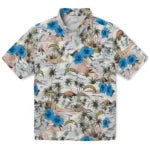 Los Angeles Chargers Hawaiian Shirt - Hibiscus Seaside | Moonbestprint