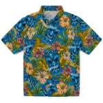 Los Angeles Chargers Hawaiian Shirt - Hibiscus Tiki Jungle | Moonbestprint