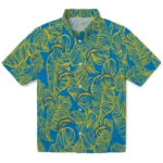 Los Angeles Chargers Hawaiian Shirt - Leaf Outline | Moonbestprint