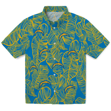 Los Angeles Chargers Hawaiian Shirt - Leaf Outline | Moonbestprint