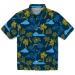 Los Angeles Chargers Hawaiian Shirt - Palm And Clouds | Moonbestprint