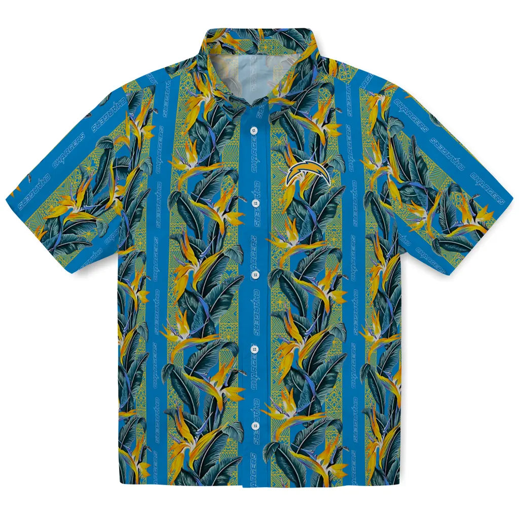 Los Angeles Chargers Hawaiian Shirt - Paradise Vines | Moonbestprint
