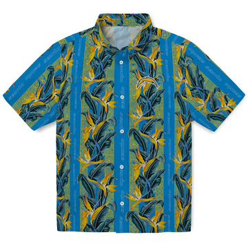 Los Angeles Chargers Hawaiian Shirt - Paradise Vines | Moonbestprint