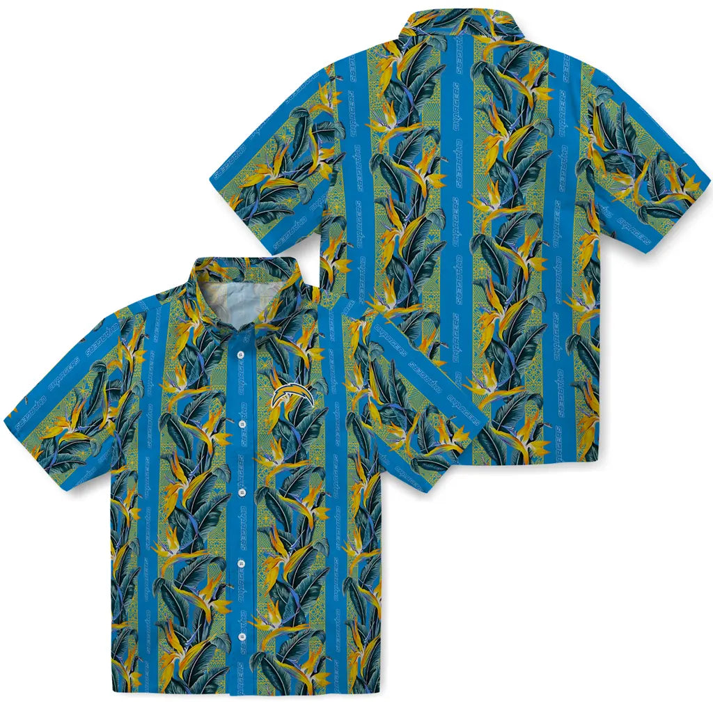 Los Angeles Chargers Hawaiian Shirt - Paradise Vines | Moonbestprint