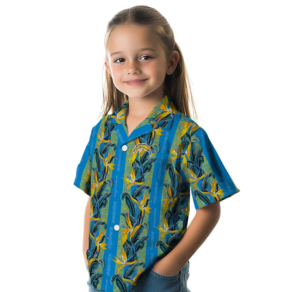 Los Angeles Chargers Hawaiian Shirt - Paradise Vines | Moonbestprint