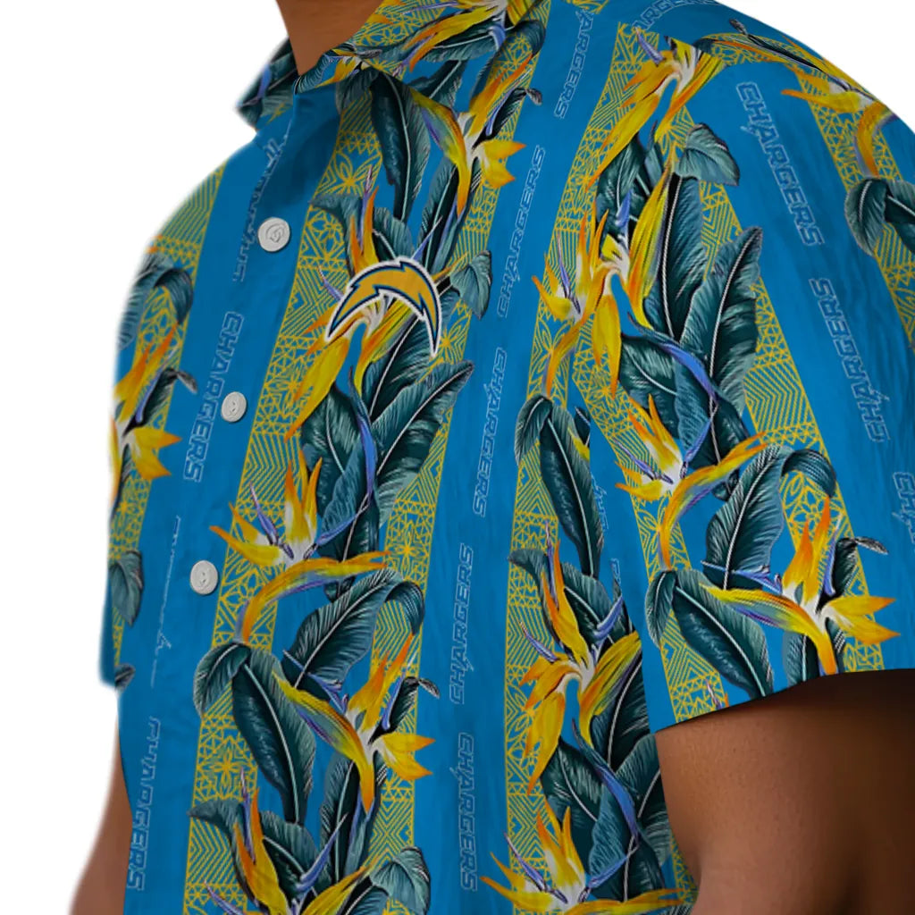 Los Angeles Chargers Hawaiian Shirt - Paradise Vines | Moonbestprint