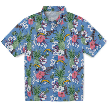 Los Angeles Chargers Hawaiian Shirt - Pineapple Bouquet | Moonbestprint
