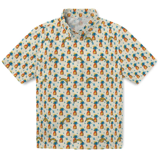 Los Angeles Chargers Hawaiian Shirt - Pineapple Delight | Moonbestprint
