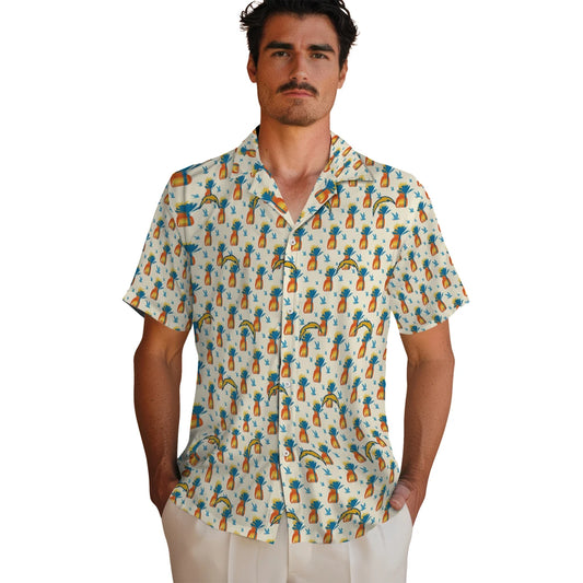 Los Angeles Chargers Hawaiian Shirt - Pineapple Delight | Moonbestprint