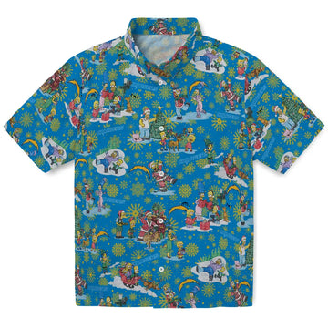 Los Angeles Chargers Hawaiian Shirt - Simpsons Christmas | Moonbestprint