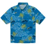 Los Angeles Chargers Hawaiian Shirt - Wave Palm | Moonbestprint