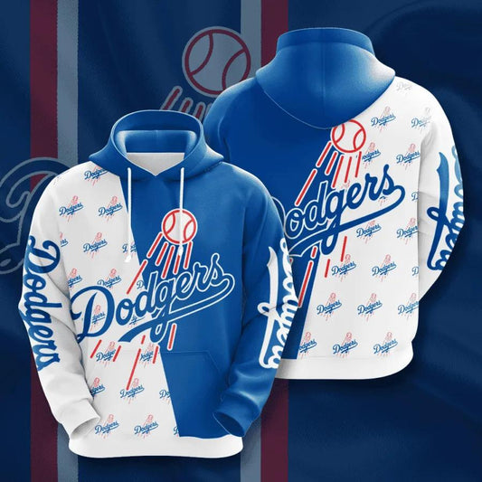 Los Angeles Dodgers Big Logo 3D MLB All Over Print Hoodie -Moonbestprint