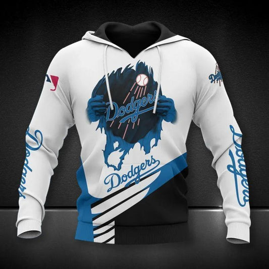 Los Angeles Dodgers Big Logo MLB All Over Print Hoodie -Moonbestprint