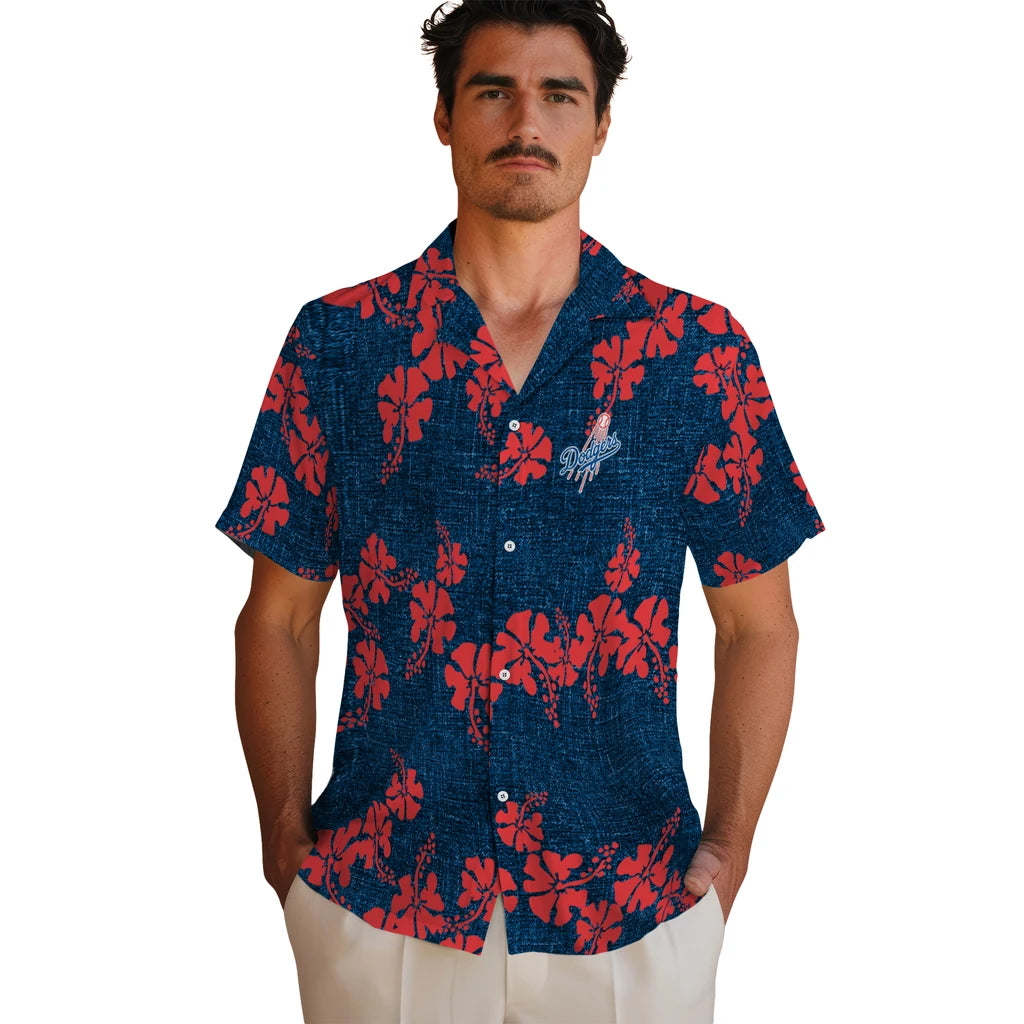 Los Angeles Dodgers Hawaiian Shirt - 50th State Flower | Moonbestprint