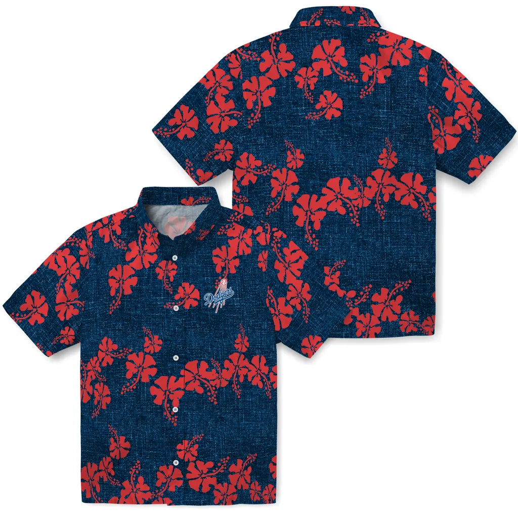 Los Angeles Dodgers Hawaiian Shirt - 50th State Flower | Moonbestprint