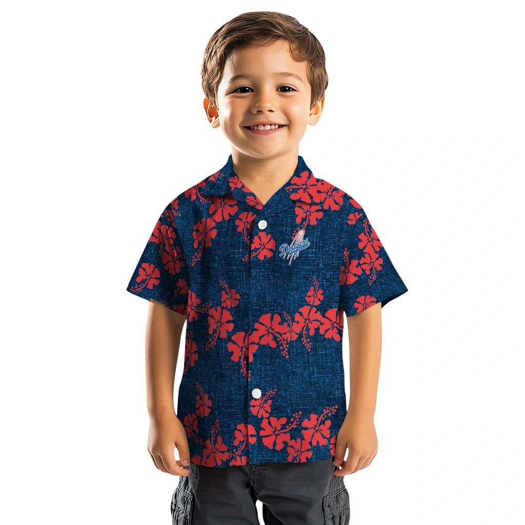 Los Angeles Dodgers Hawaiian Shirt - 50th State Flower | Moonbestprint