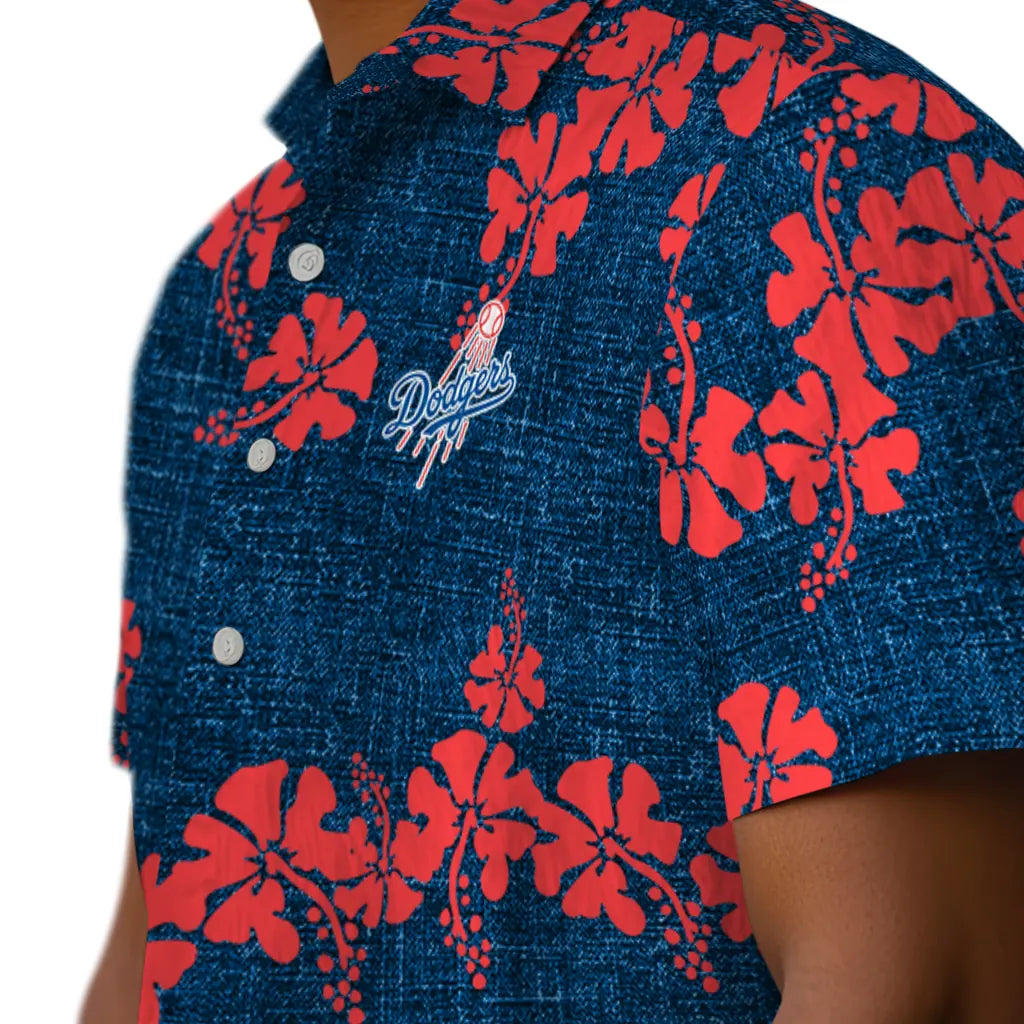 Los Angeles Dodgers Hawaiian Shirt - 50th State Flower | Moonbestprint