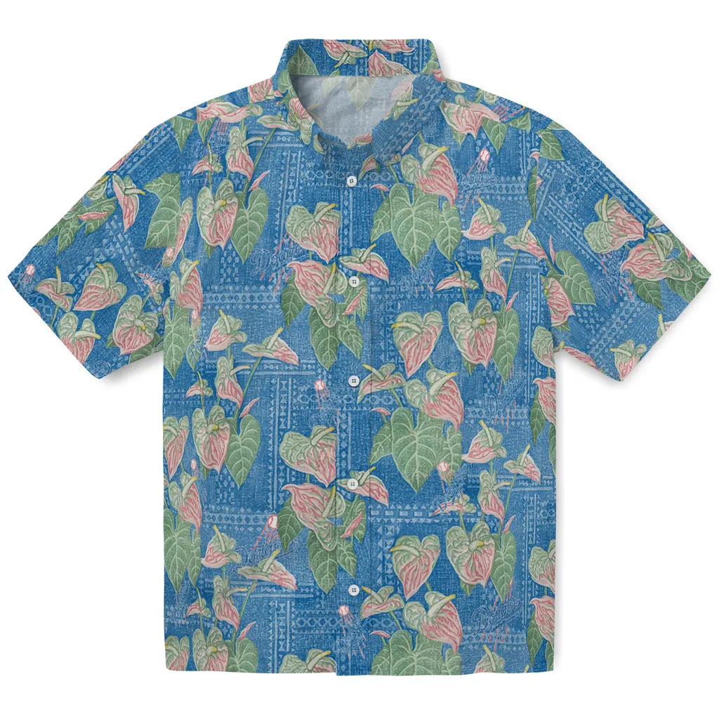 Los Angeles Dodgers Hawaiian Shirt - Anthurium Overlay | Moonbestprint