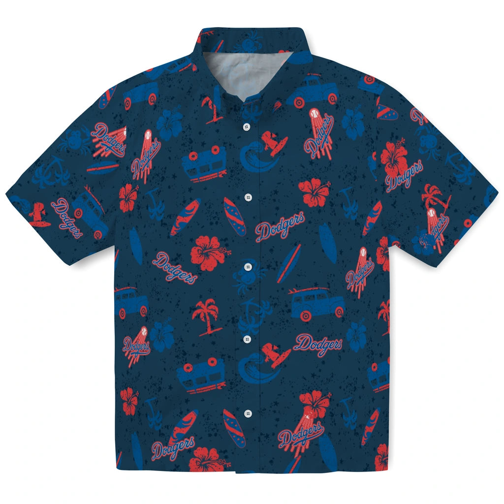 Los Angeles Dodgers Hawaiian Shirt - Beach Vibe | Moonbestprint