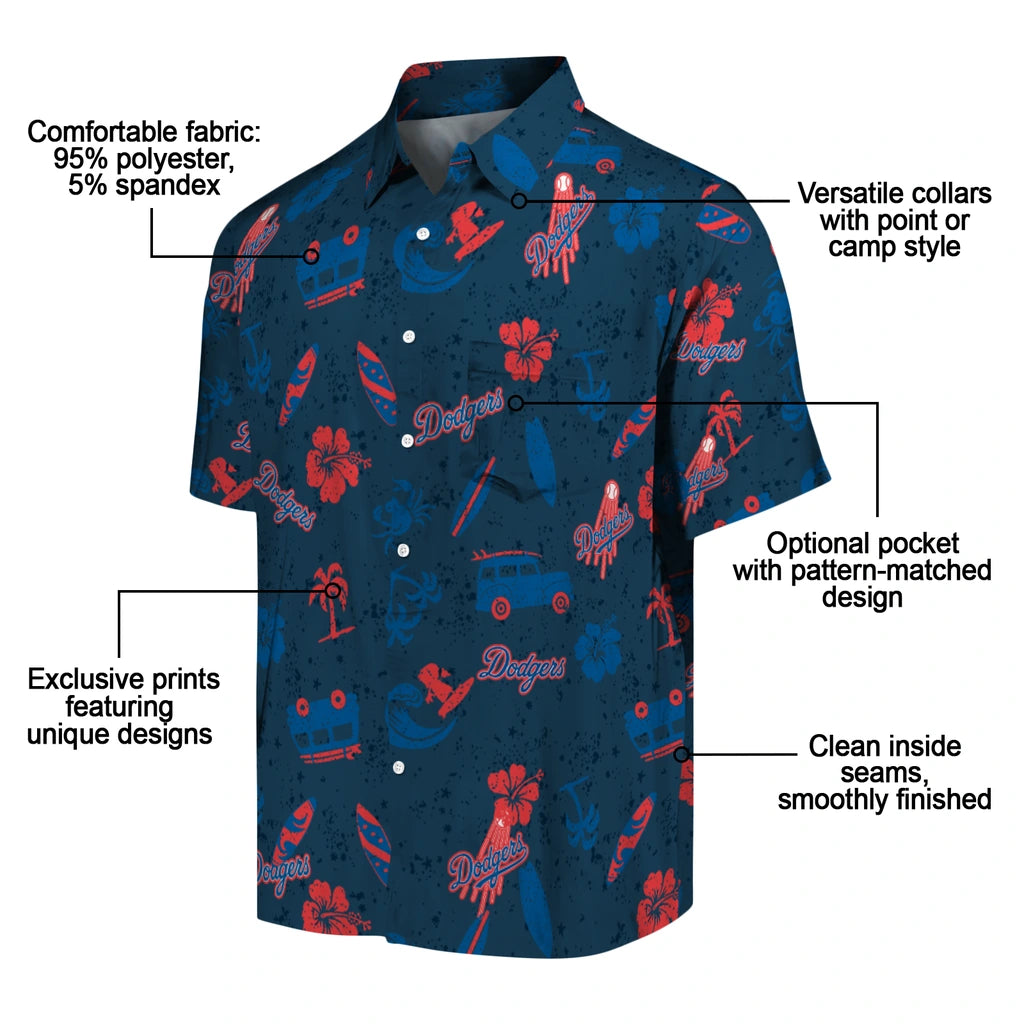 Los Angeles Dodgers Hawaiian Shirt - Beach Vibe | Moonbestprint