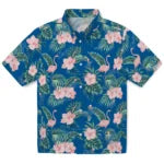 Los Angeles Dodgers Hawaiian Shirt - Flamingo and Hibiscus | Moonbestprint
