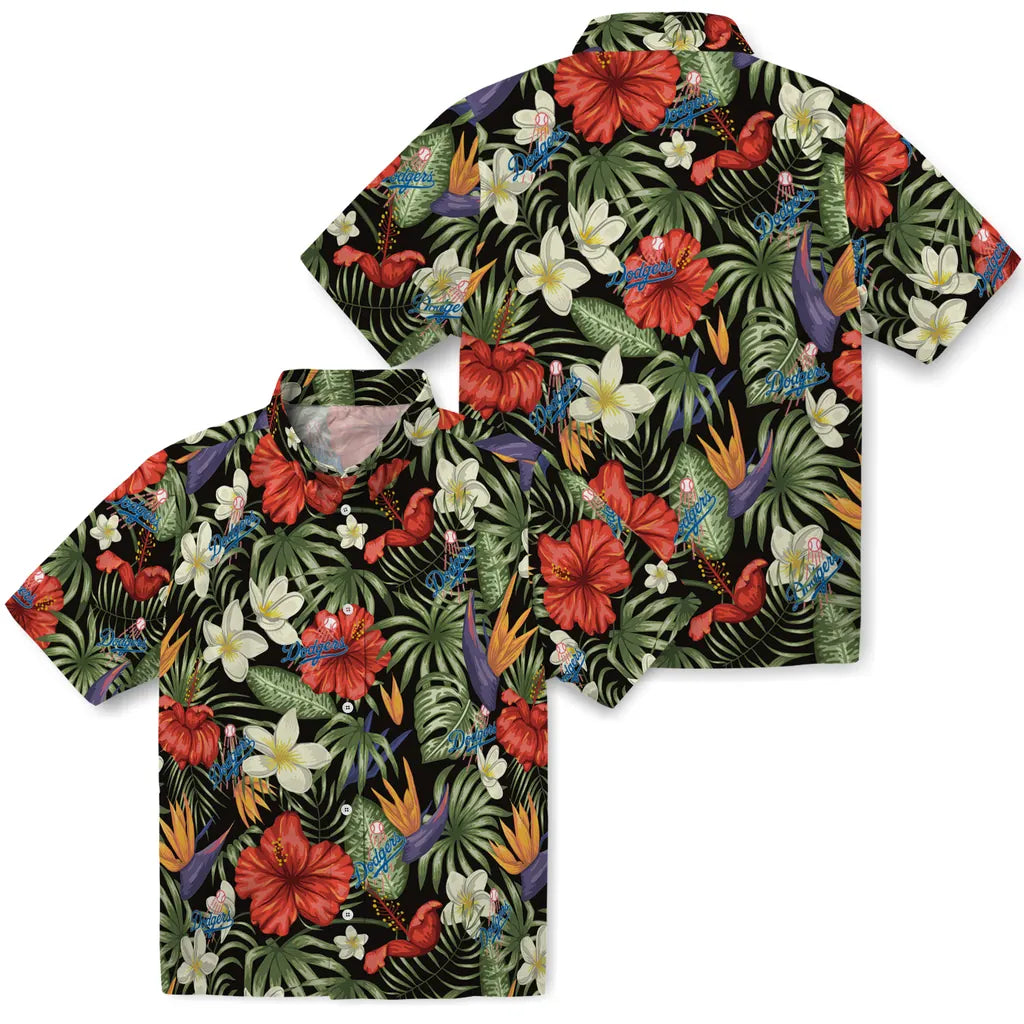 Los Angeles Dodgers Hawaiian Shirt - Hawaii Floral Hibiscus | Moonbestprint