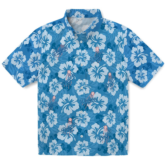 Los Angeles Dodgers Hawaiian Shirt - Hibiscus Cluster | Moonbestprint