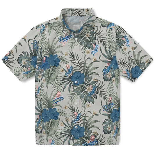 Los Angeles Dodgers Hawaiian Shirt - Hibiscus Designs | Moonbestprint