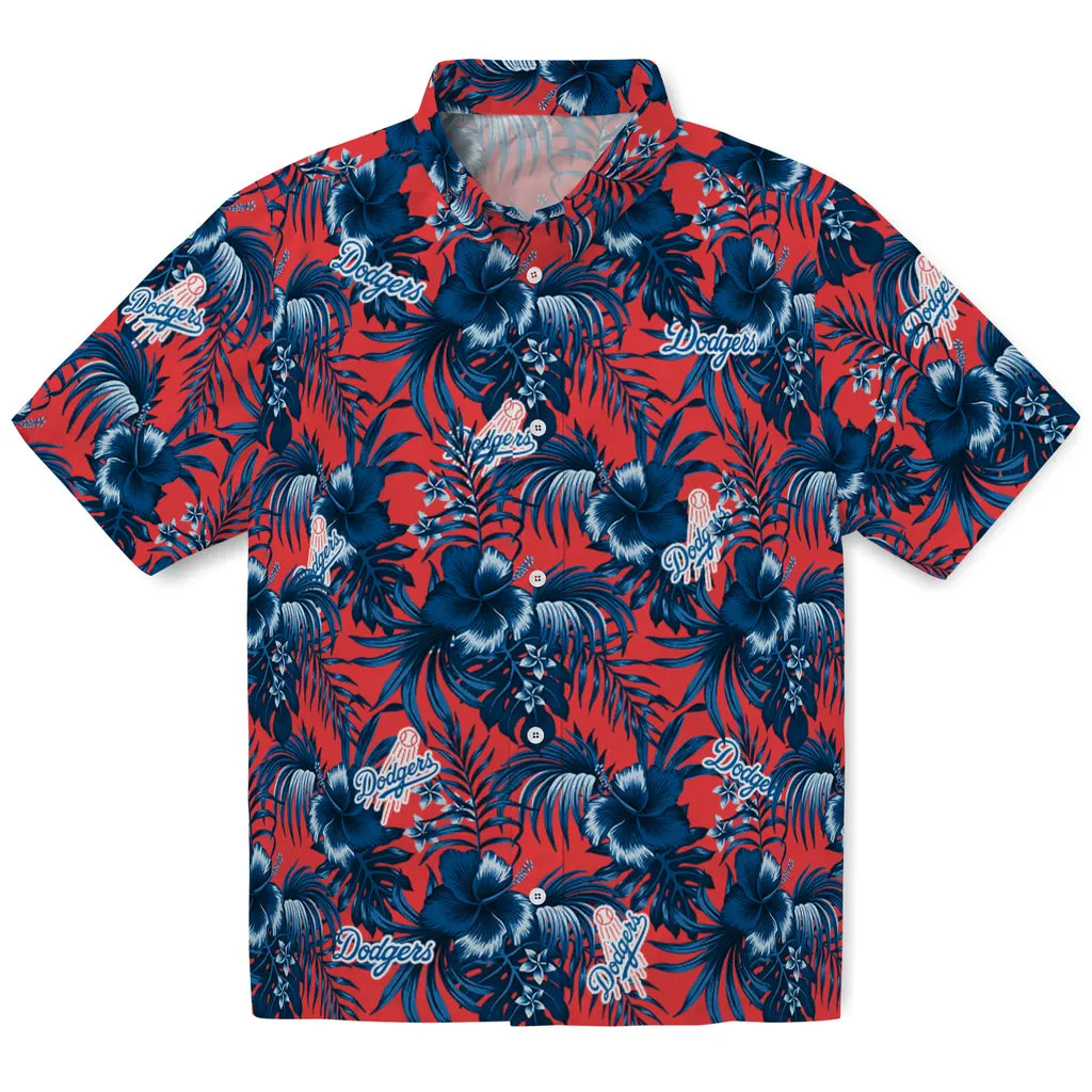 Los Angeles Dodgers Hawaiian Shirt - Hibiscus Exotic | Moonbestprint