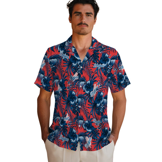 Los Angeles Dodgers Hawaiian Shirt - Hibiscus Exotic | Moonbestprint