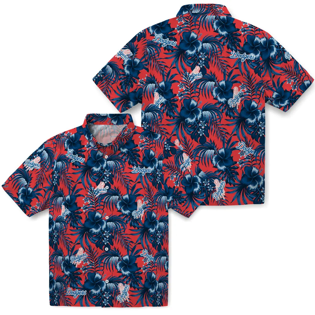 Los Angeles Dodgers Hawaiian Shirt - Hibiscus Exotic | Moonbestprint