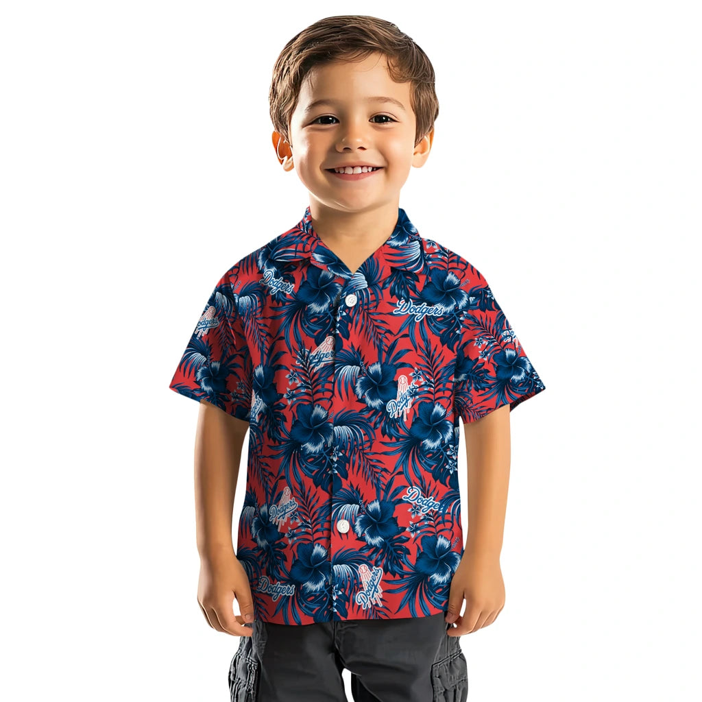 Los Angeles Dodgers Hawaiian Shirt - Hibiscus Exotic | Moonbestprint