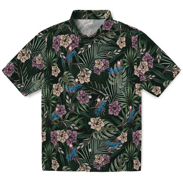 Los Angeles Dodgers Hawaiian Shirt - Hibiscus Leaves Pattern | Moonbestprint