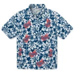Los Angeles Dodgers Hawaiian Shirt - Hibiscus Motif | Moonbestprint