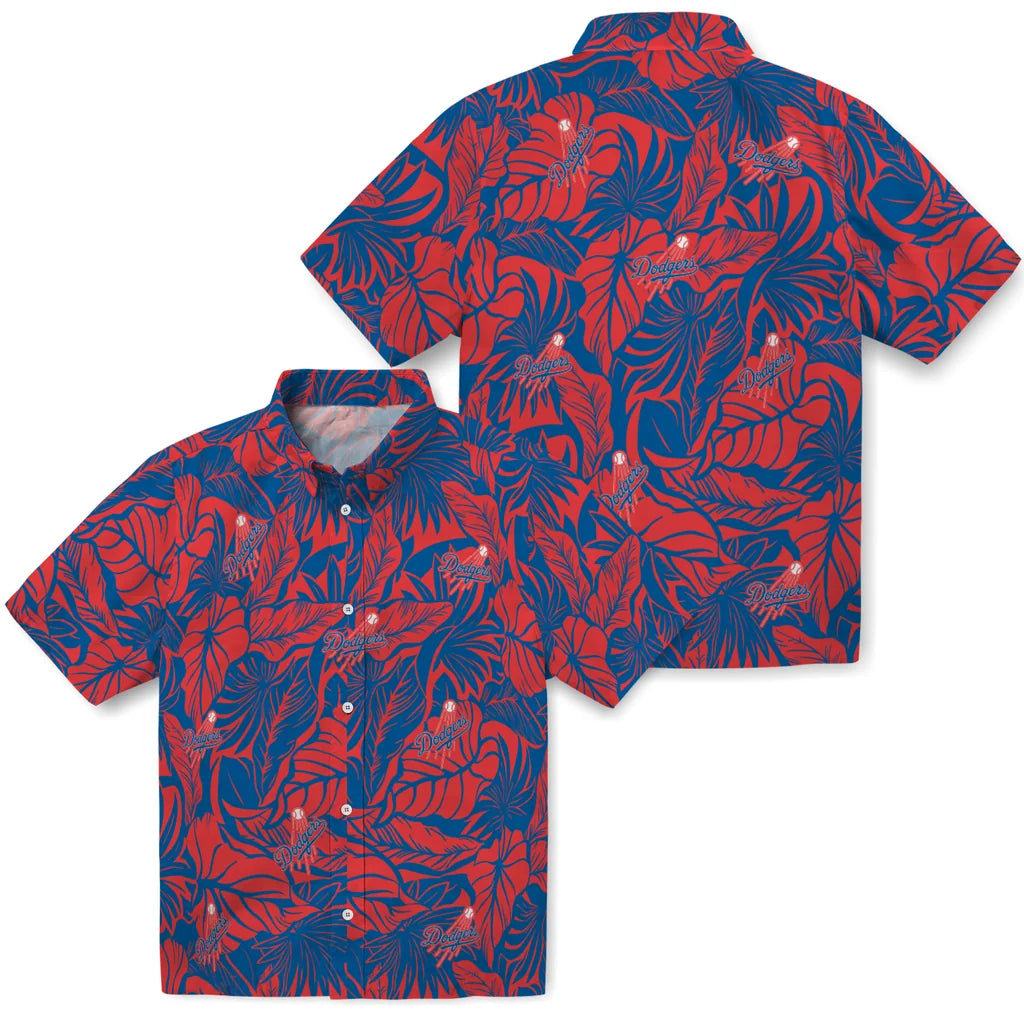 Los Angeles Dodgers Hawaiian Shirt - Monstera Layer | Moonbestprint