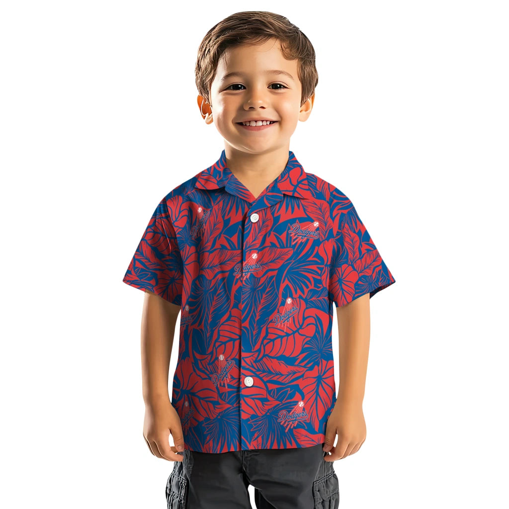 Los Angeles Dodgers Hawaiian Shirt - Monstera Layer | Moonbestprint