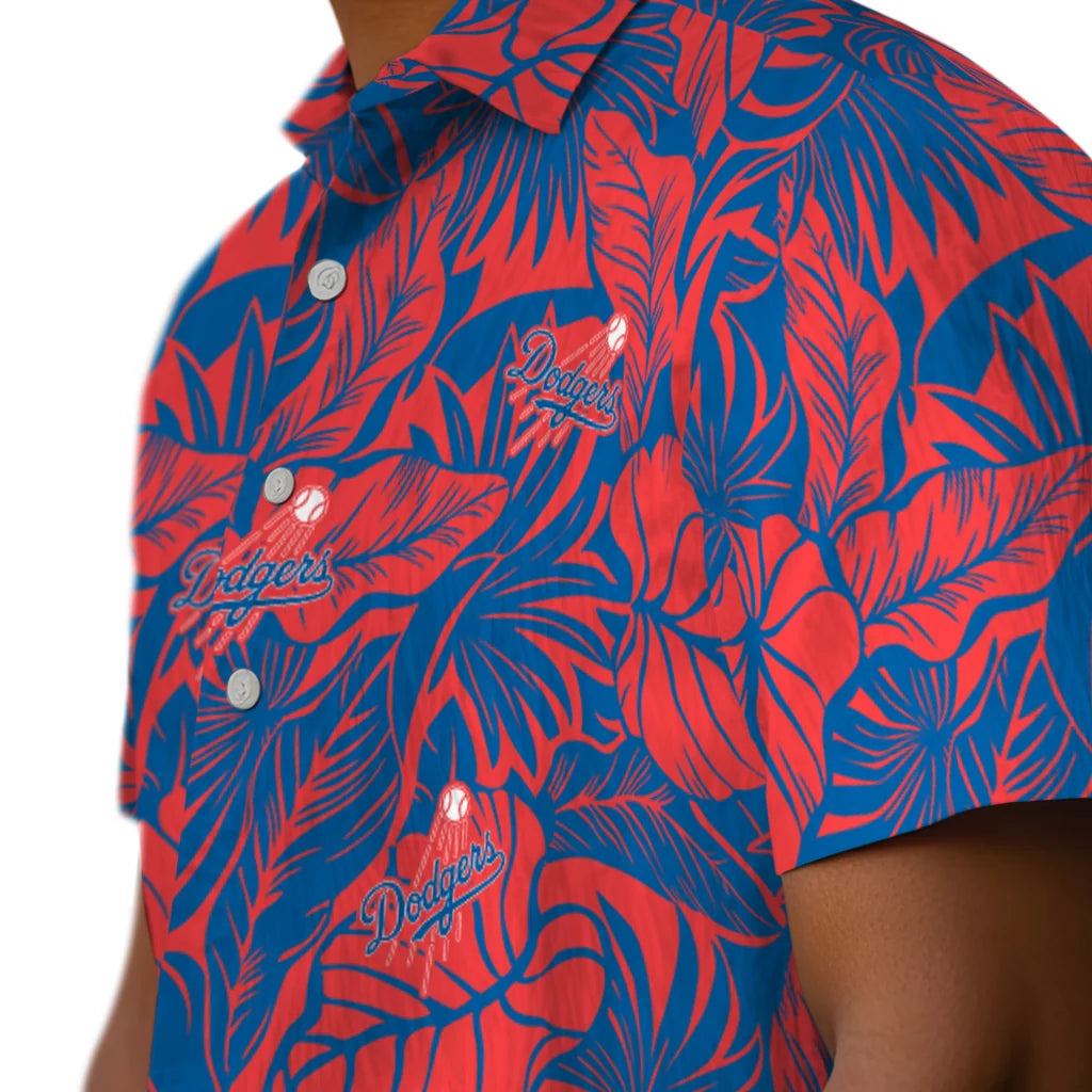 Los Angeles Dodgers Hawaiian Shirt - Monstera Layer | Moonbestprint