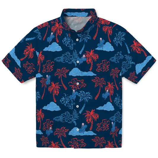 Los Angeles Dodgers Hawaiian Shirt - Palm And Clouds | Moonbestprint