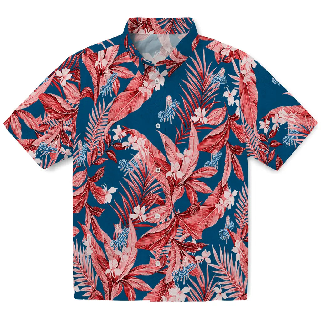 Los Angeles Dodgers Hawaiian Shirt - Palm Leaves | Moonbestprint