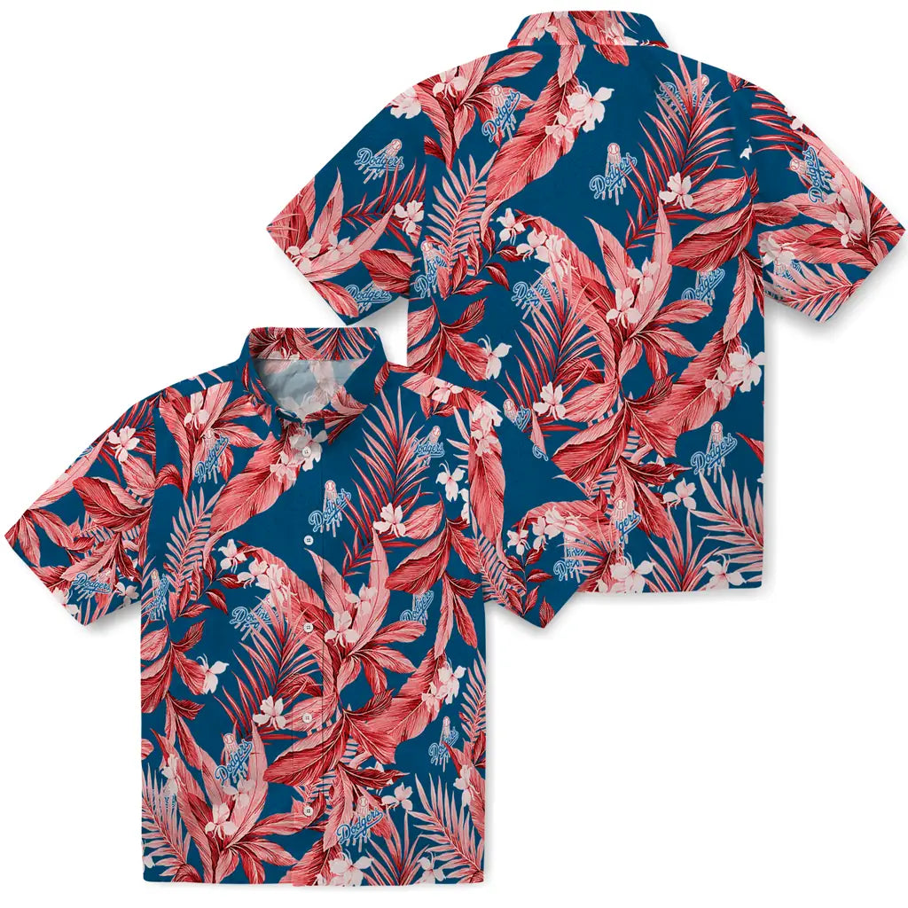 Los Angeles Dodgers Hawaiian Shirt - Palm Leaves | Moonbestprint