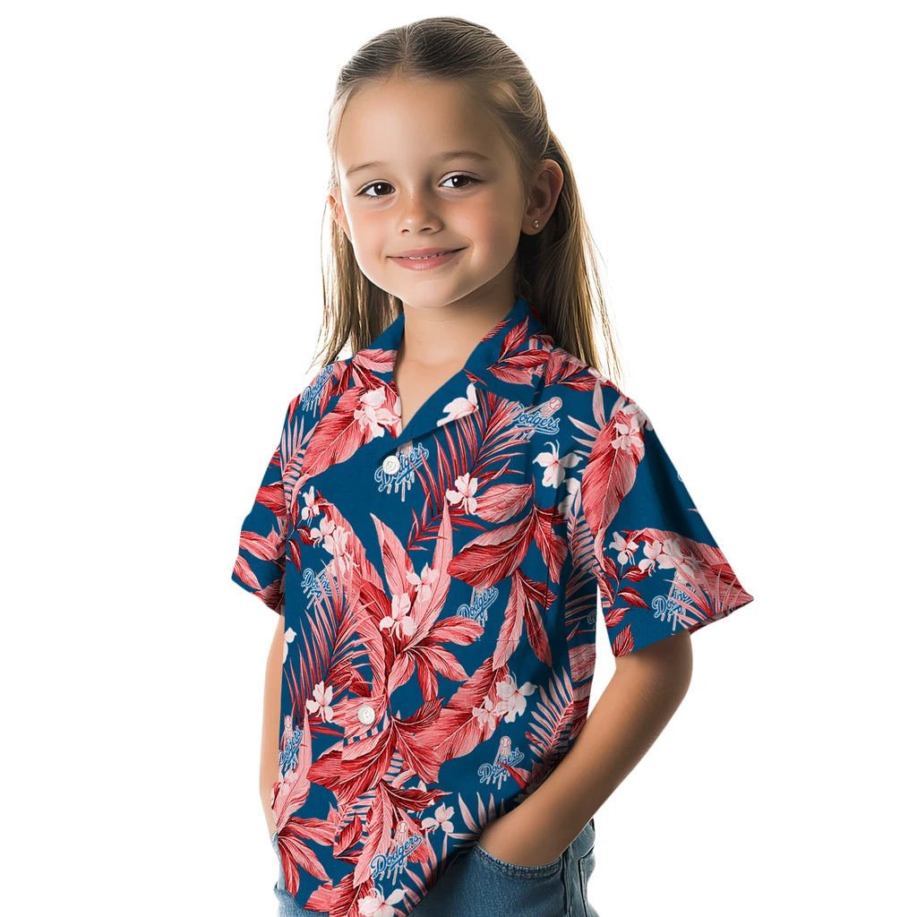 Los Angeles Dodgers Hawaiian Shirt - Palm Leaves | Moonbestprint