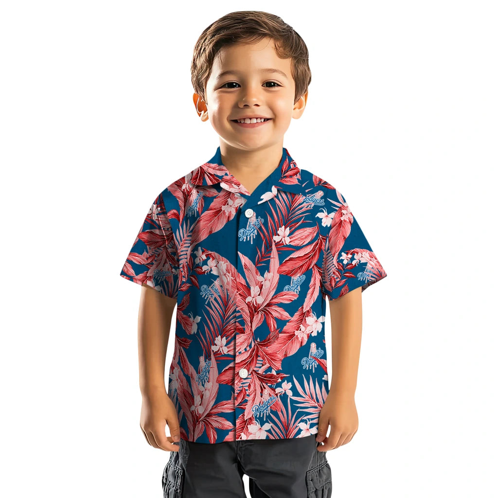 Los Angeles Dodgers Hawaiian Shirt - Palm Leaves | Moonbestprint