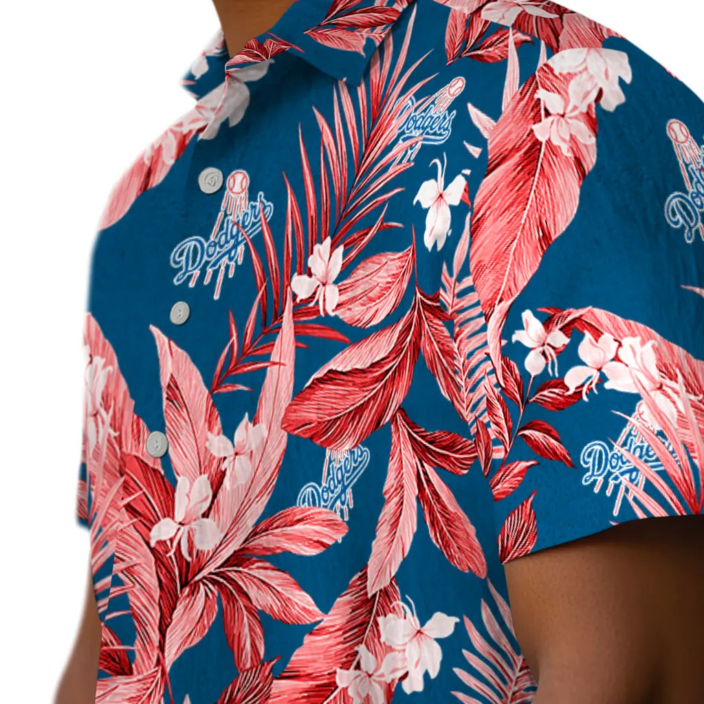 Los Angeles Dodgers Hawaiian Shirt - Palm Leaves | Moonbestprint