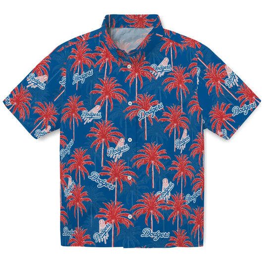 Los Angeles Dodgers Hawaiian Shirt - Palm Tree Motif | Moonbestprint